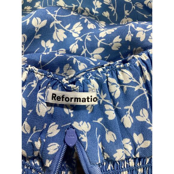 Reformation 'Robertson' Blue Floral Print Camisole Size 4 - Picture 4 of 5